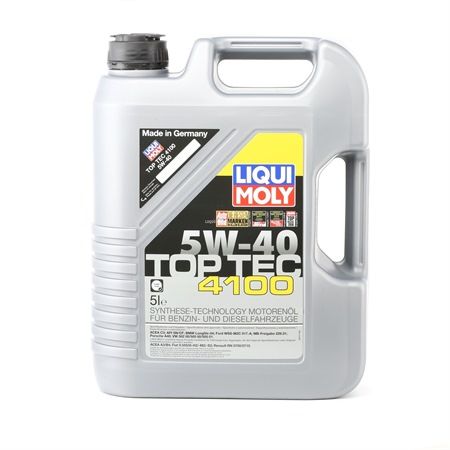 3701 LIQUI MOLY Top Tec 4100, 5W-40, 5l, Synthetiköl