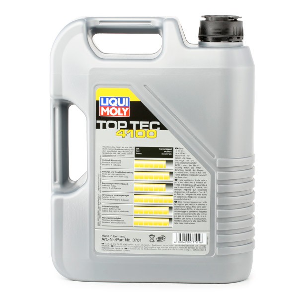 3701 LIQUI MOLY Top Tec 4100, 5W-40, 5l, Synthetiköl